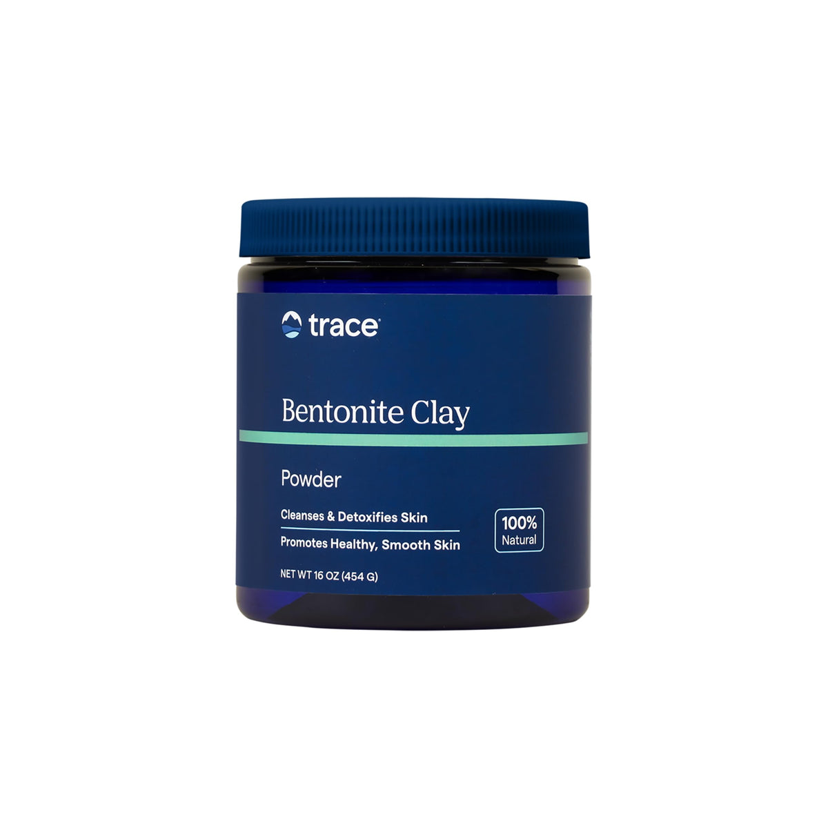 Trace Minerals Bentonite Clay Mask jar ready for deep cleansing on face and body.