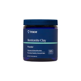 Trace Minerals Bentonite Clay Mask jar ready for deep cleansing on face and body.