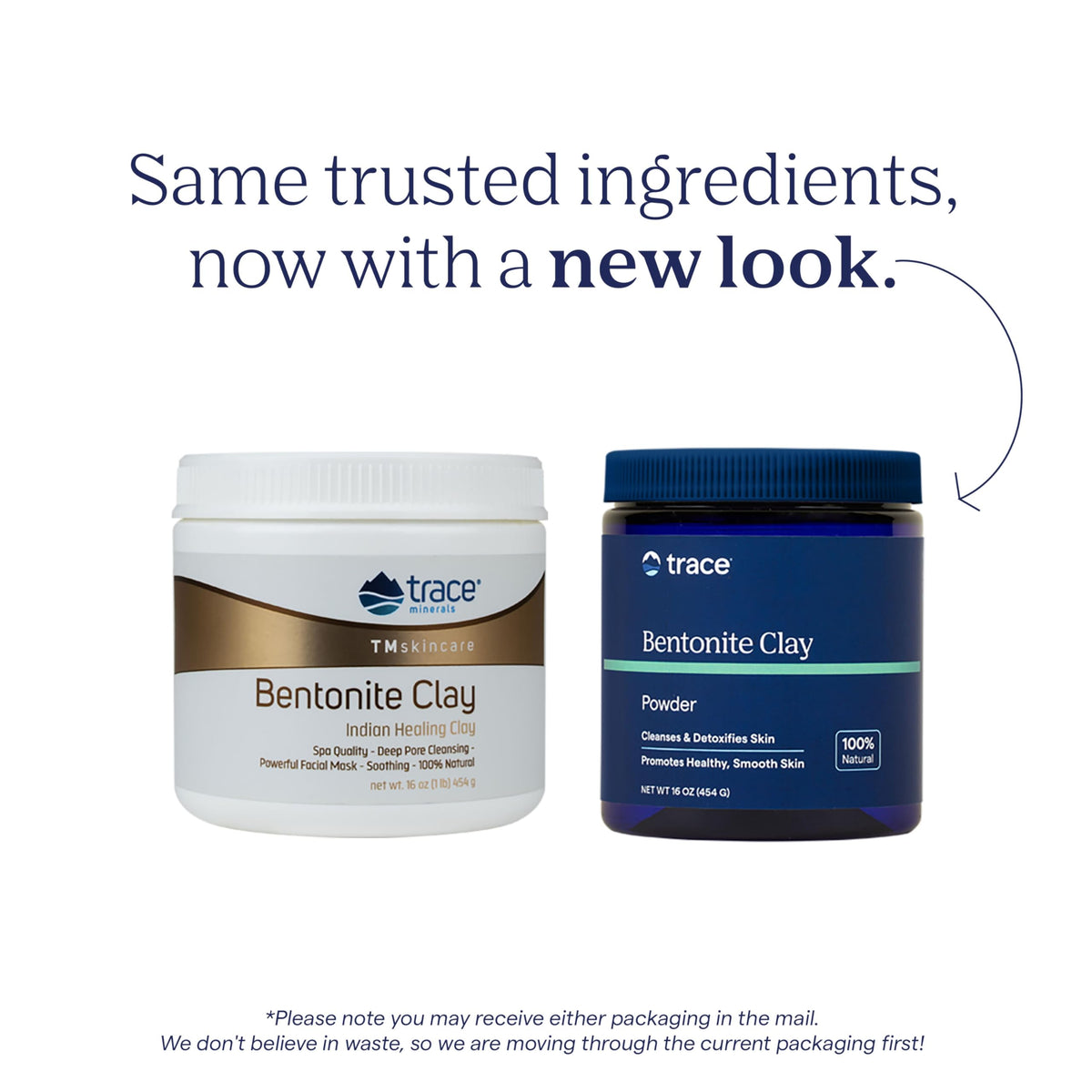 Trace Minerals Bentonite Clay Mask pour shows simple prep for cleansing routine.