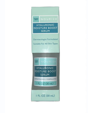 Trader Joe's Hyaluronic Moisture Boost Serum bottle close-up for instant hydration.