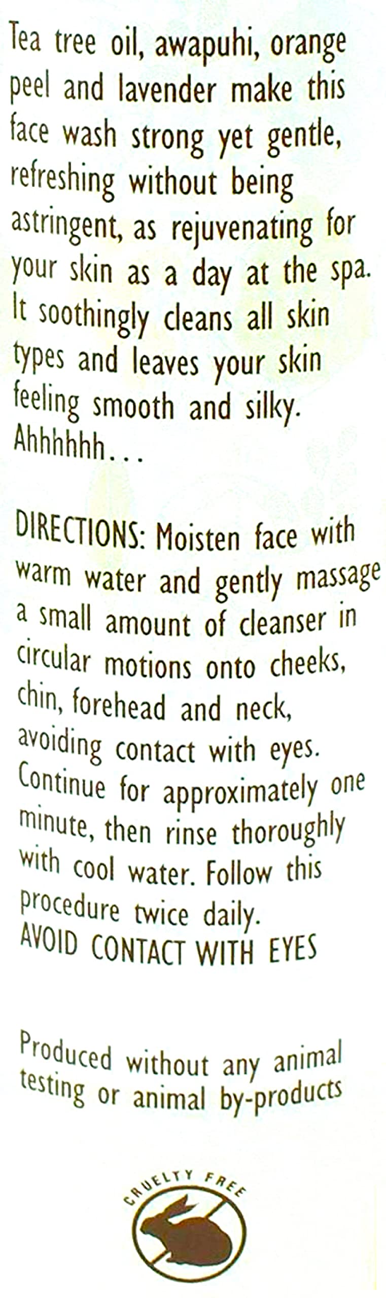 Trader Joe's Spa Face Wash lather shows gentle cleansing suitable for all skin types.