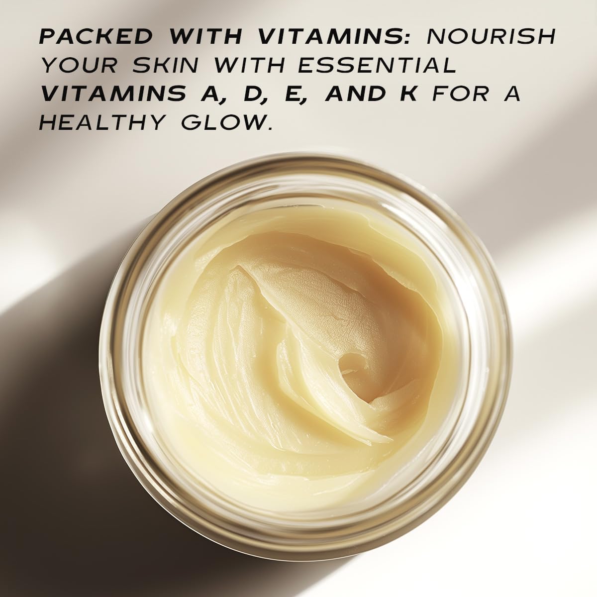 TRADITIONAL NUTRIENTS Vanilla Tallow Balm ingredients emphasize clean, natural formula for soothing daily use.