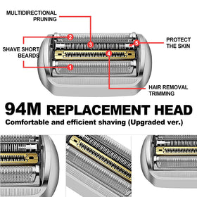 TRAH Series 9 Pro head mesh detail showcasing five-element design for efficient trimming.