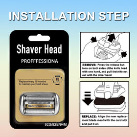 TRAH 2-pack Series 9 Pro head packaging for easy storage and setup.