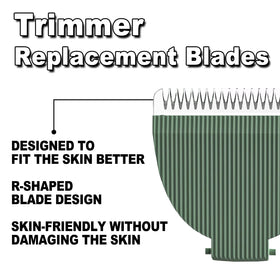 TRAH Meridian green replacement blades closeup mesh highlights durable stainless steel