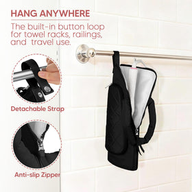Trahzia organizer features heat-resistant lining for tool stability during use.