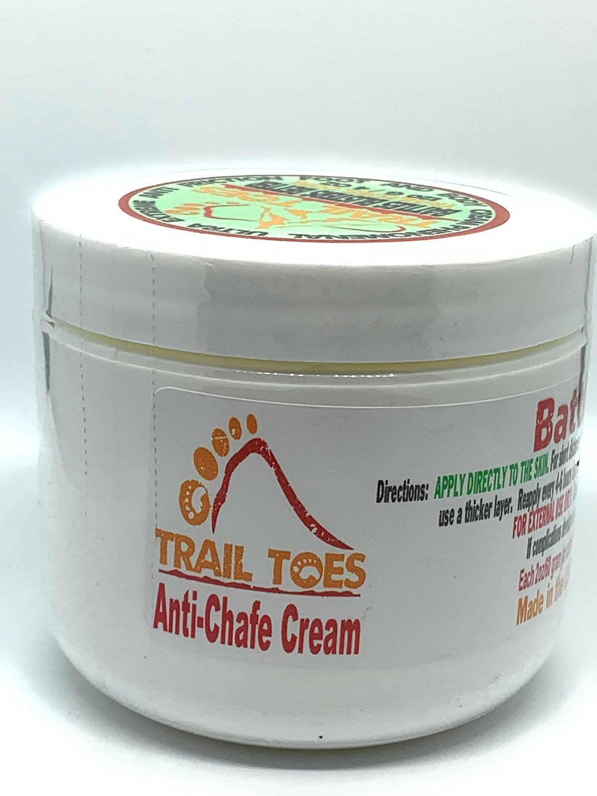 Packaging display of Trail Toes Phenomenal anti-friction cream