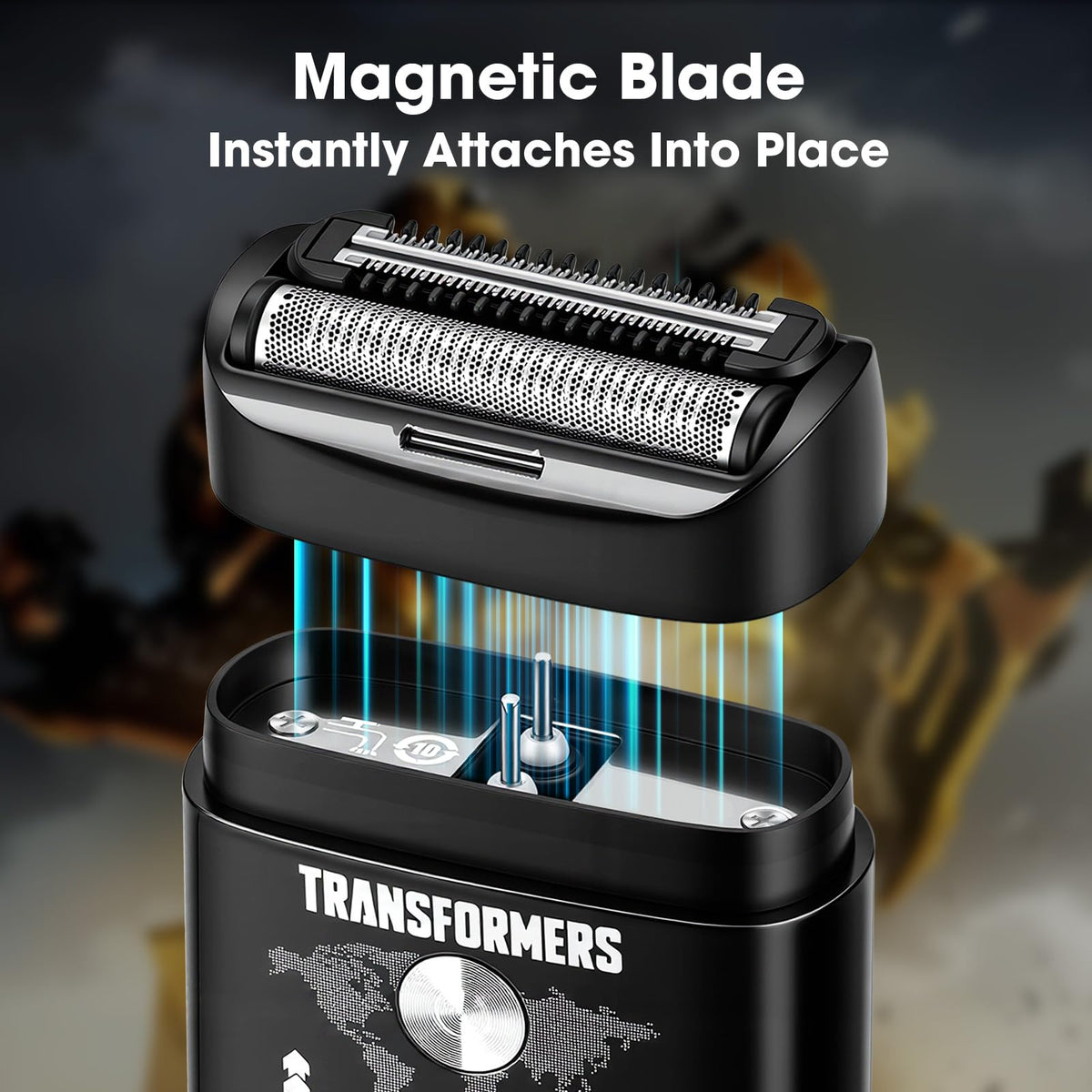 Transformers shaver USB-C charging port enables quick top-ups for travel