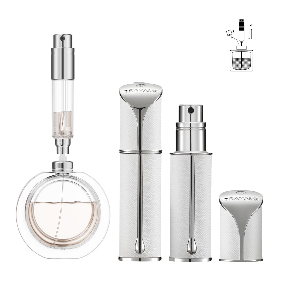Travalo AQUA bottle with bottom-fill design for quick, mess-free refills on the go.