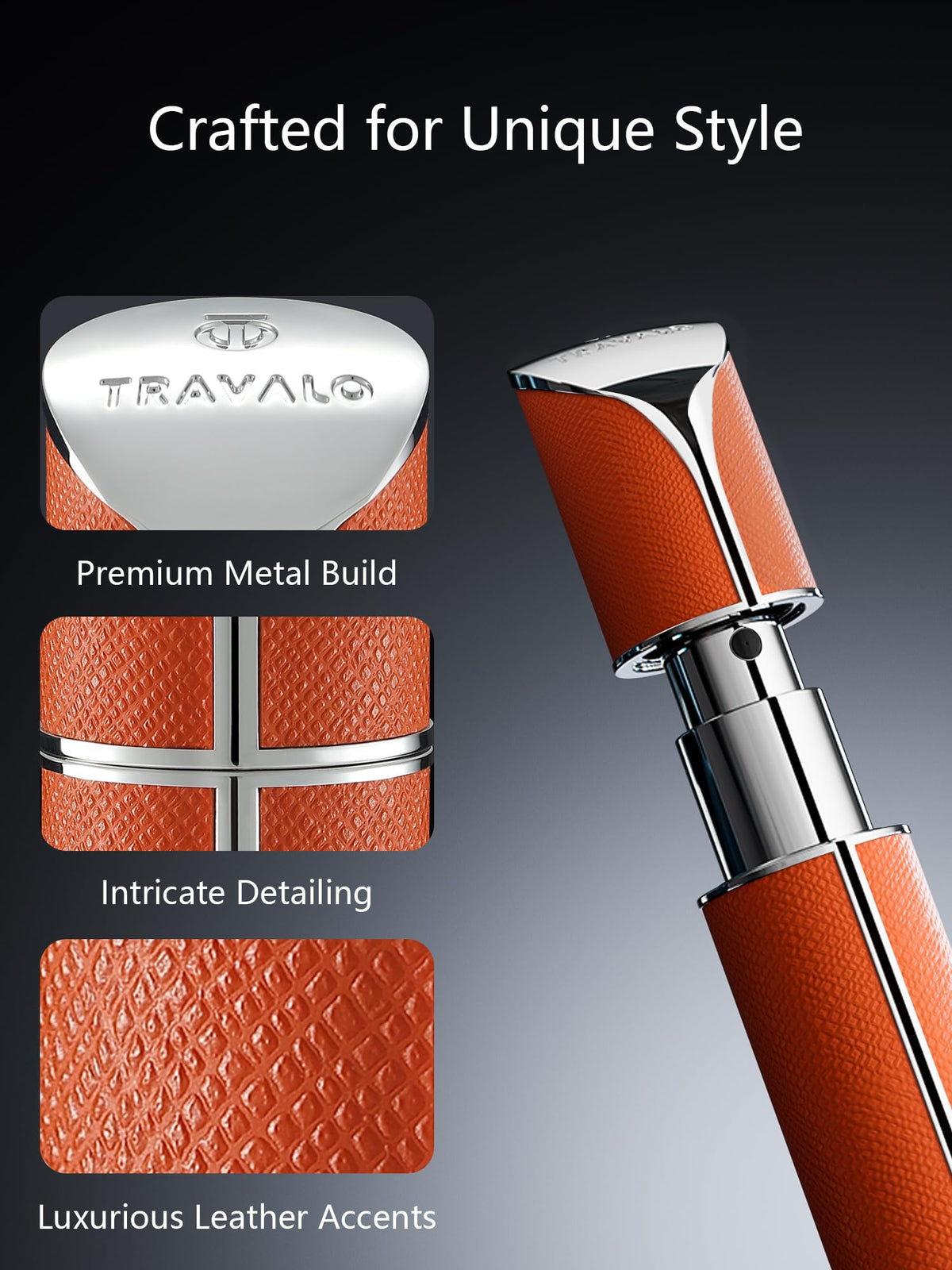 Travalo AQUA fine mist nozzle delivers an even spritz.