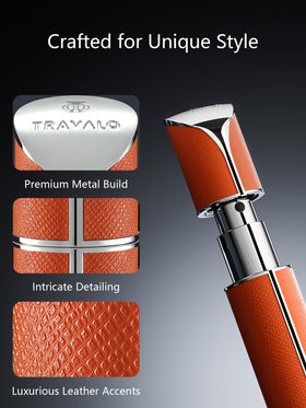 Travalo AQUA fine mist nozzle delivers an even spritz.