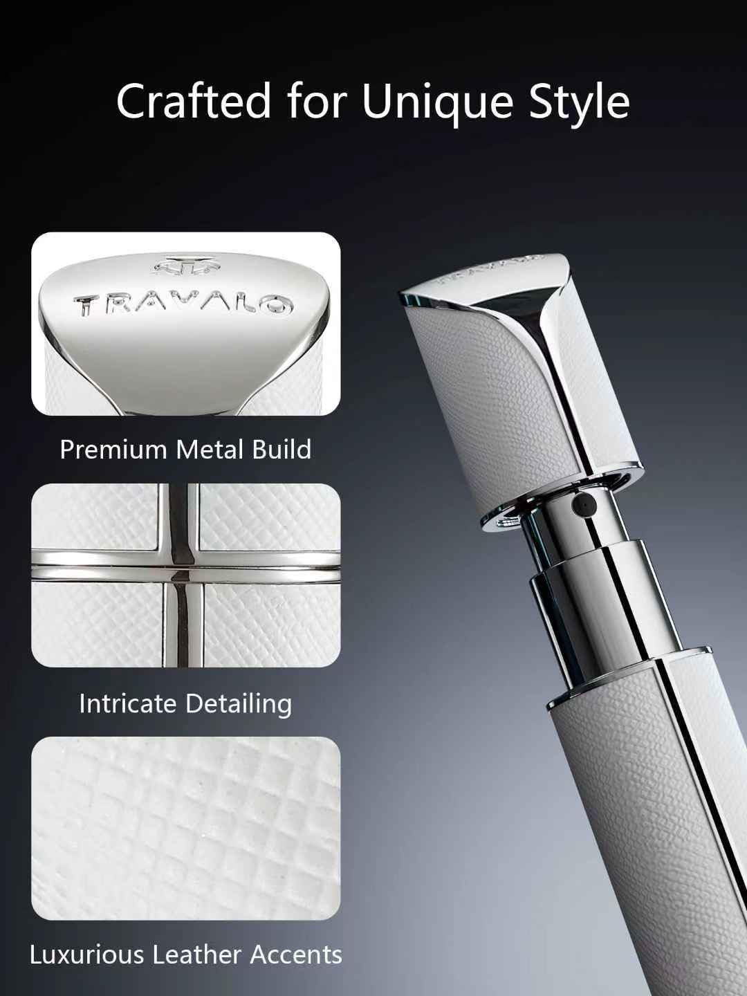 Travalo AQUA fine mist spray delivers even fragrance.