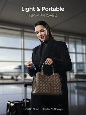 Travalo AQUA leak-proof design keeps perfume secure in bags