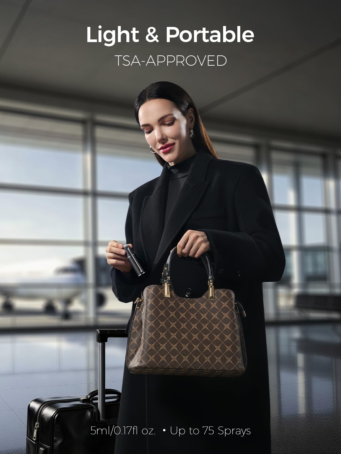 Travalo AQUA 5ml TSA-friendly travel size fits in a pocket.