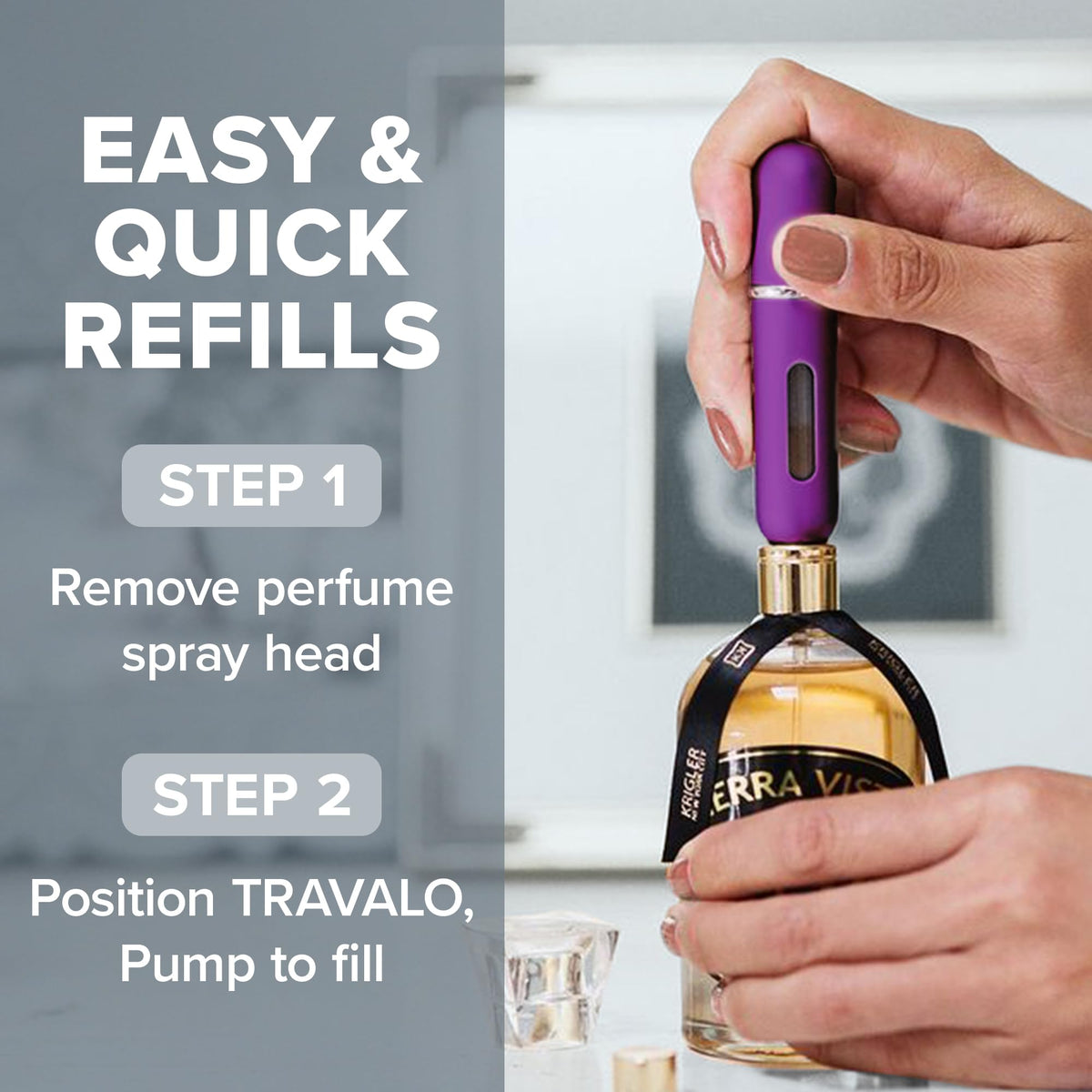 Travalo Classic HD 0.17oz capacity supports compact fragrance transport.