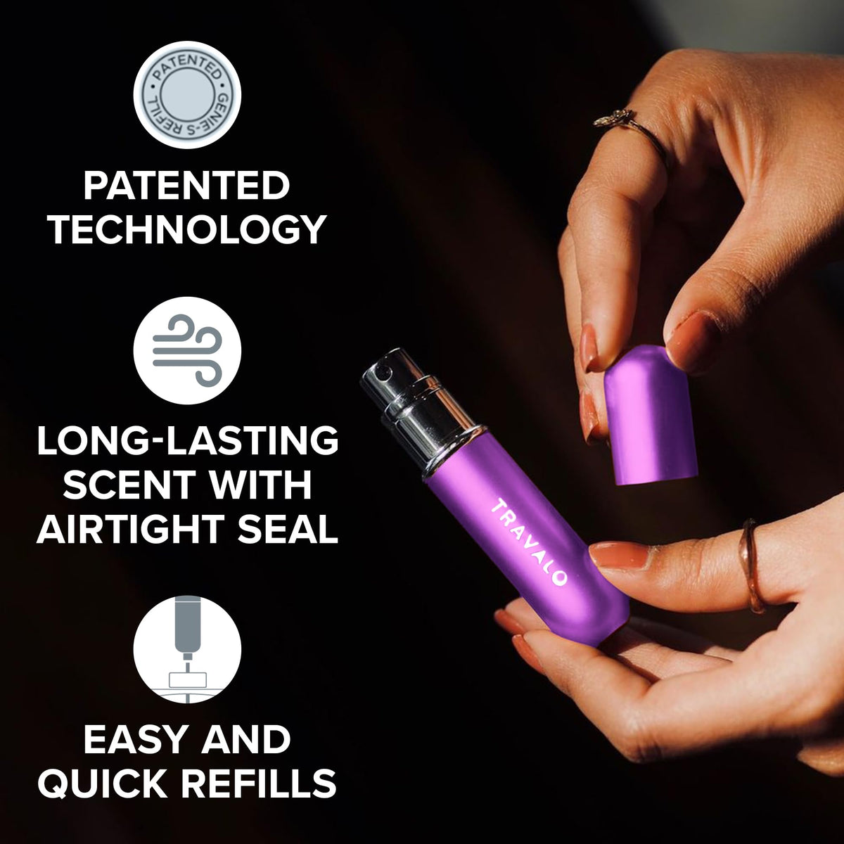 Travalo Classic HD with volume window shows remaining perfume at a glance.