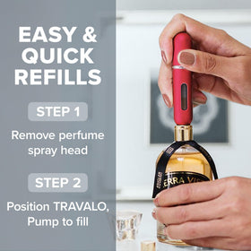 Travalo Classic HD compact size fits easily in pockets and handbags.