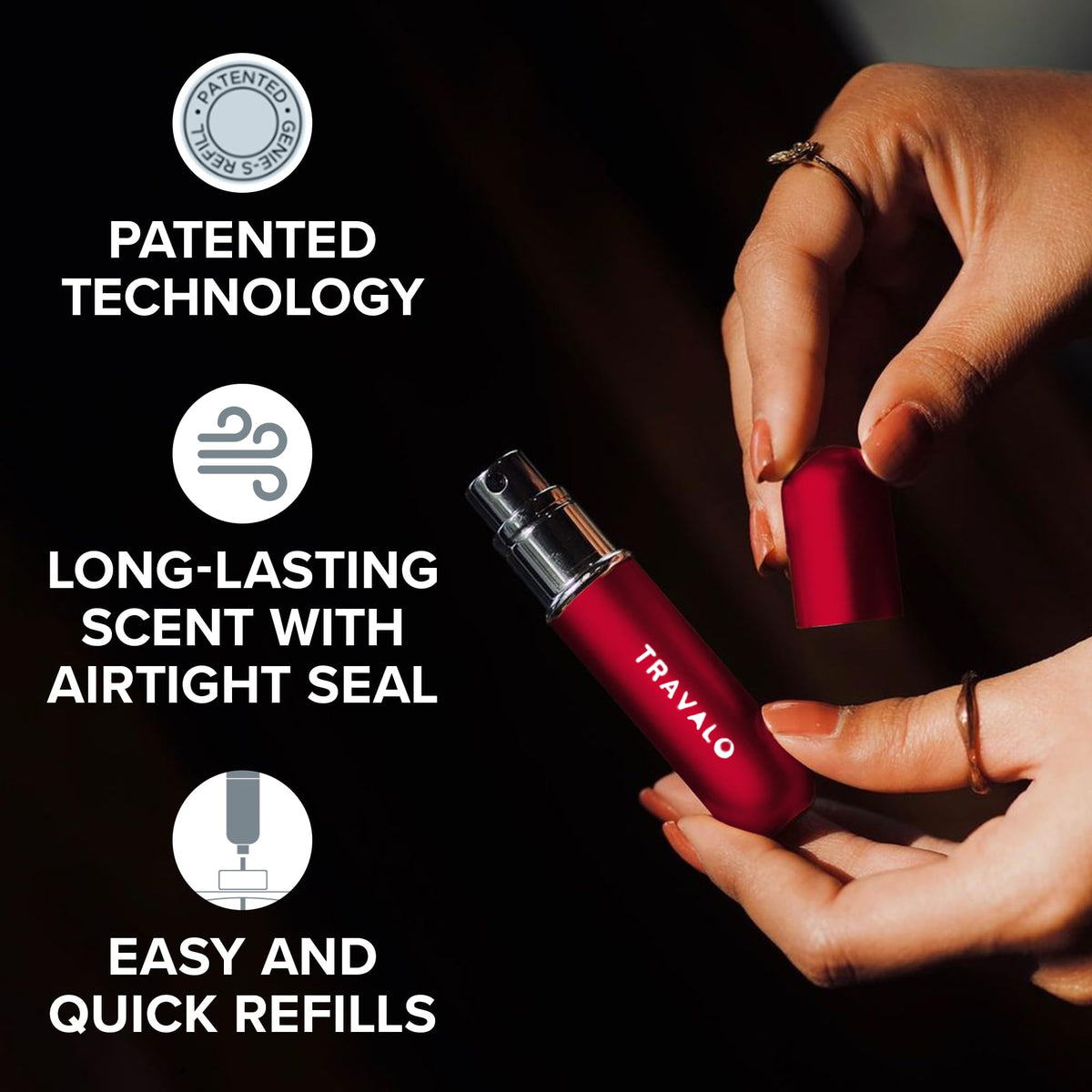 Travalo Classic HD elegant design highlights a compact, travel-ready atomizer.