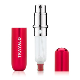 Travalo Classic HD red-base refill helps avoid spills and oxidation.