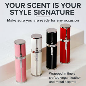 Travalo Milano leak-proof system protects fragrance during travel and daily carry.