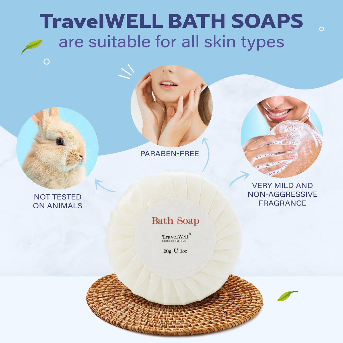 Travelwell event gift soap bars, a thoughtful party favor for guests.