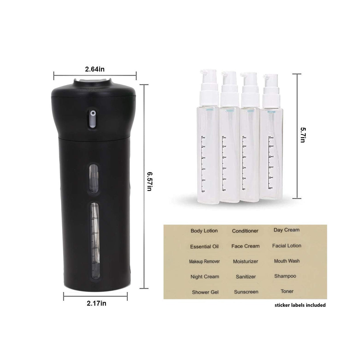 Eco-friendly materials used in Travigo 4-in-1 dispenser.