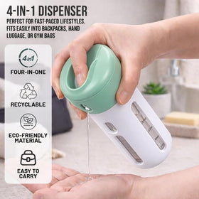 Rotation-cap action demonstrates easy one-hand selection and mess-free dispensing.