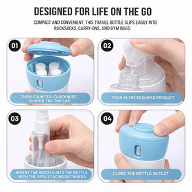 Travigo 4-in-1 dispenser leak-proof seal for spill-free trips