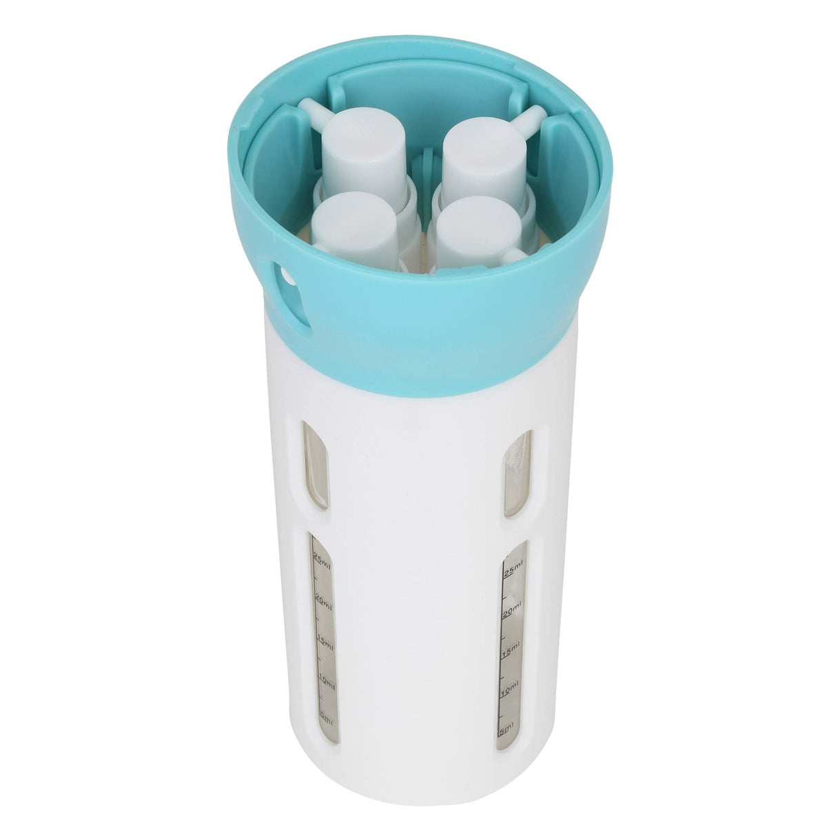 Travigo 4-in-1 dispenser transparent windows allow checking fill levels