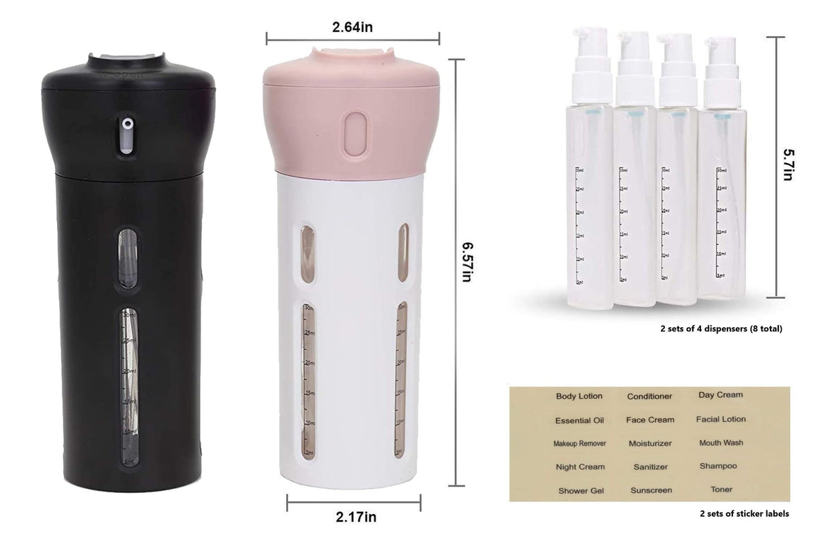Travigo slim, TSA-friendly design fits neatly in a quart bag.