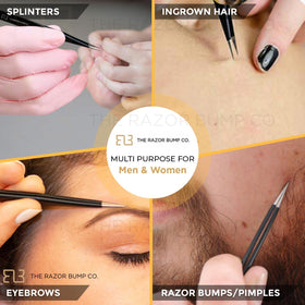 TRBC brow shaping tweezers help define arches with clean, accurate plucking