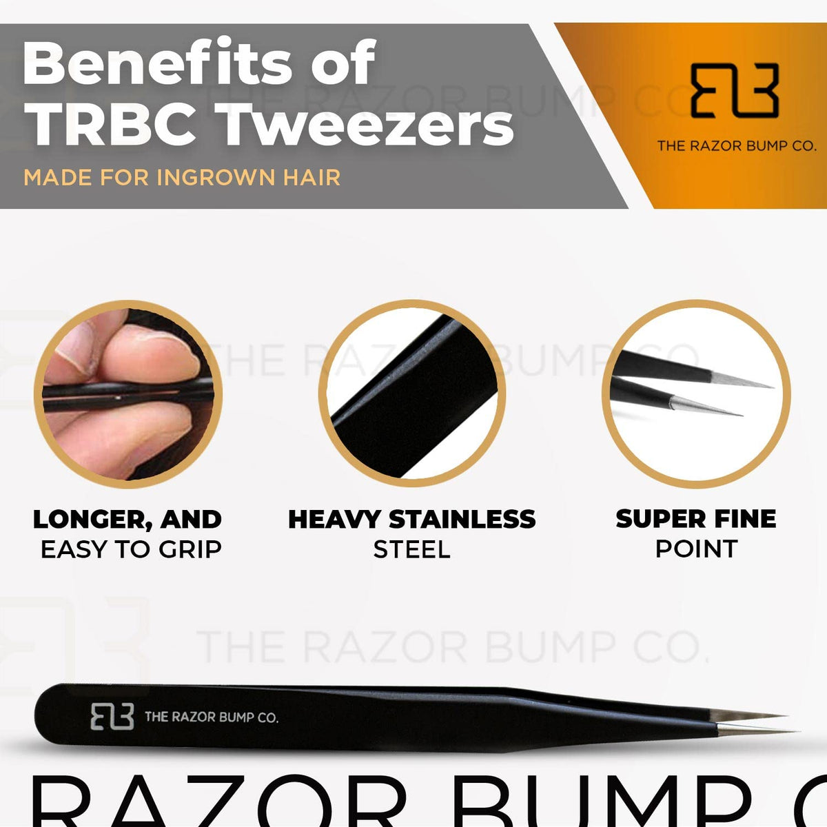 TRBC moustache trimming tweezers offer controlled plucking for a sharp upper lip line