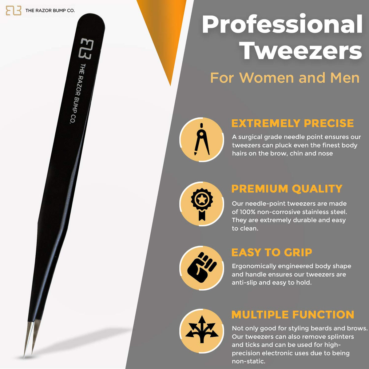 TRBC surgical steel tip ensures durable, precise tip for fine grooming tasks