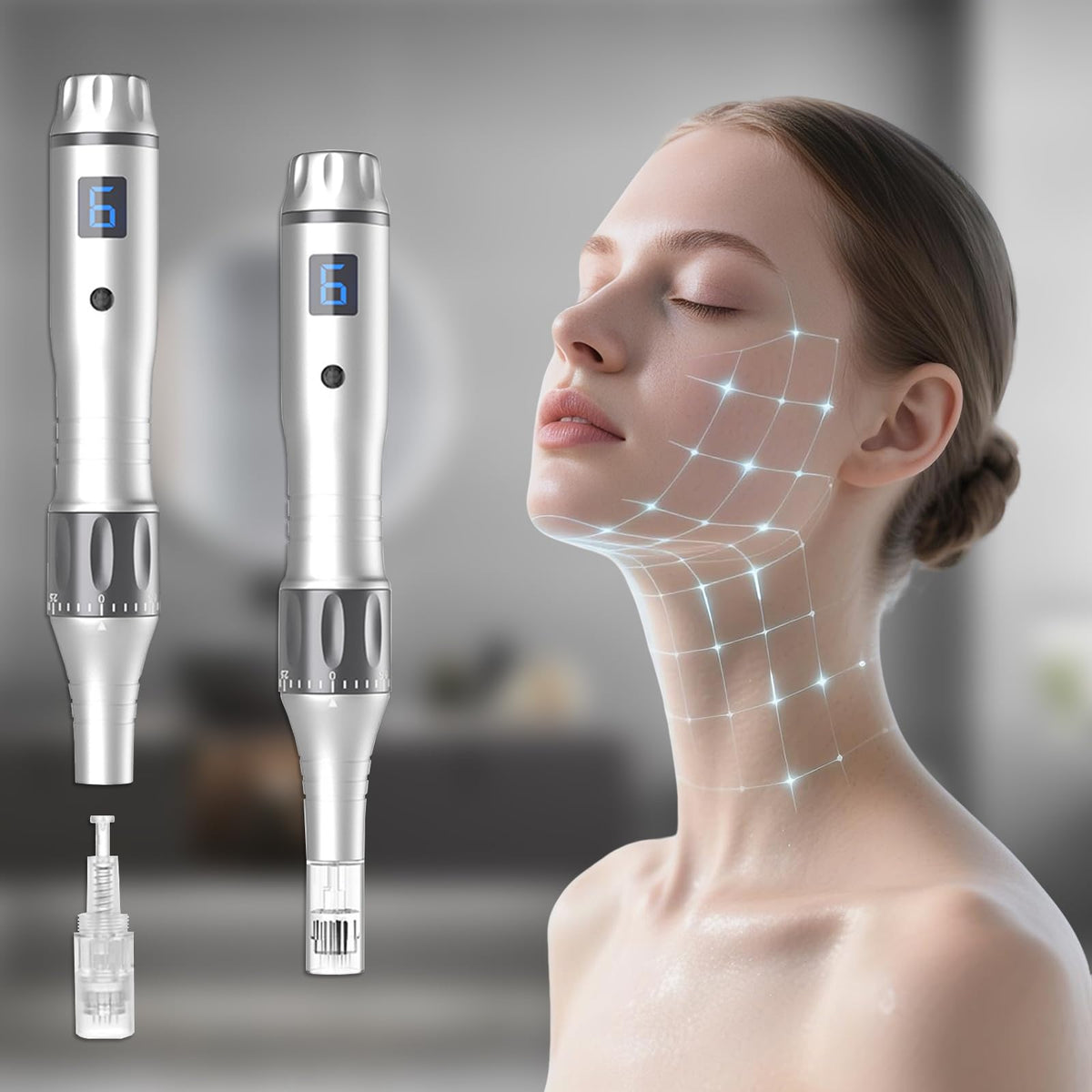 TrDLam Derma Roller Pen hair application promotes even product absorption on the scalp.