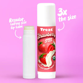 Twist-up action of Treat Beauty lip balm for quick application