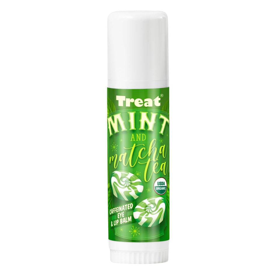 Treat Jumbo Organic Lip Balm mint close-up showing fresh texture for hydrated lips