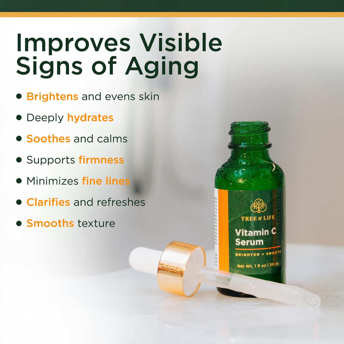 Tree of Life Beauty Hyaluronic Acid Serum hydrates, smooths, and adds a plump feel.