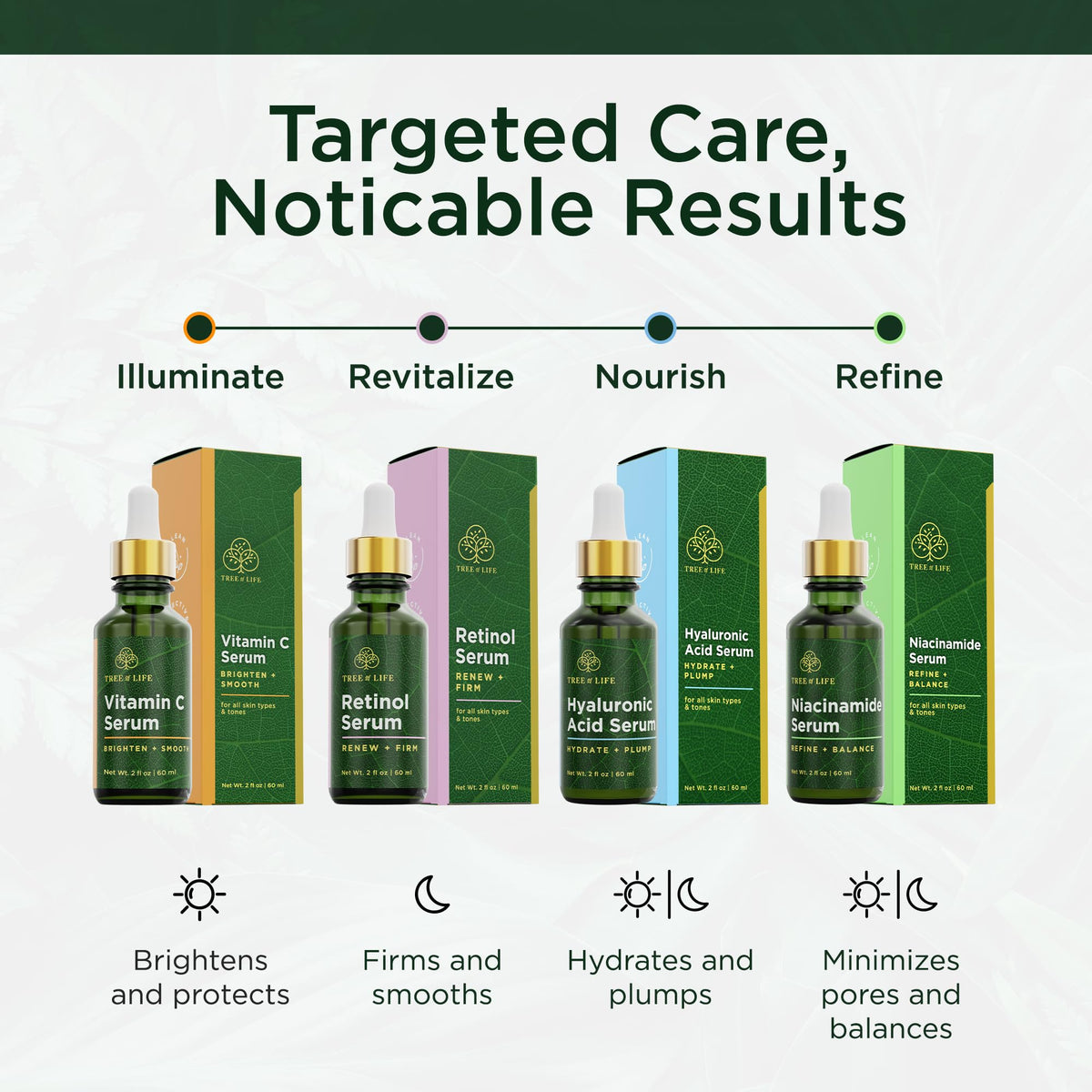 Tree of Life Beauty Serums hydrate and brighten for healthier-looking skin.
