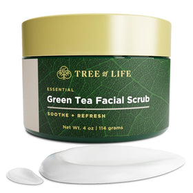 Tree of Life Exfoliating Scrub jar front view for radiant skin.