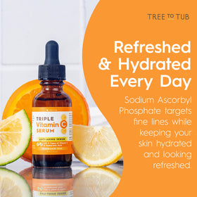 Tree To Tub Antioxidant serum texture highlighting lightweight, nourishing formula