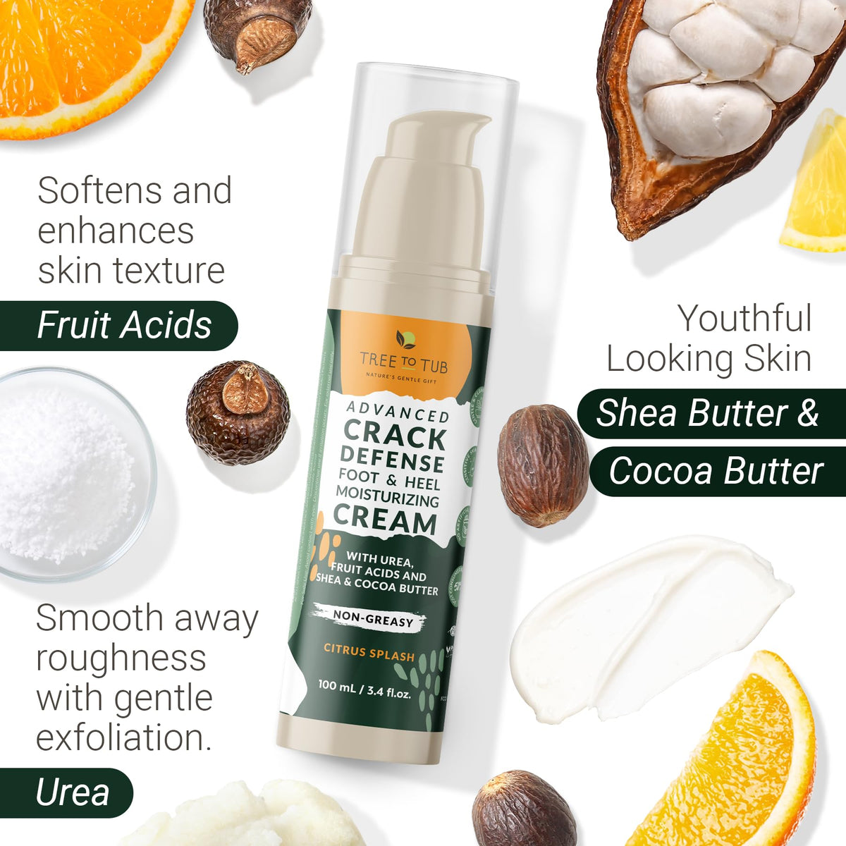 Tree To Tub Foot Cream on hands and elbows for extra softness