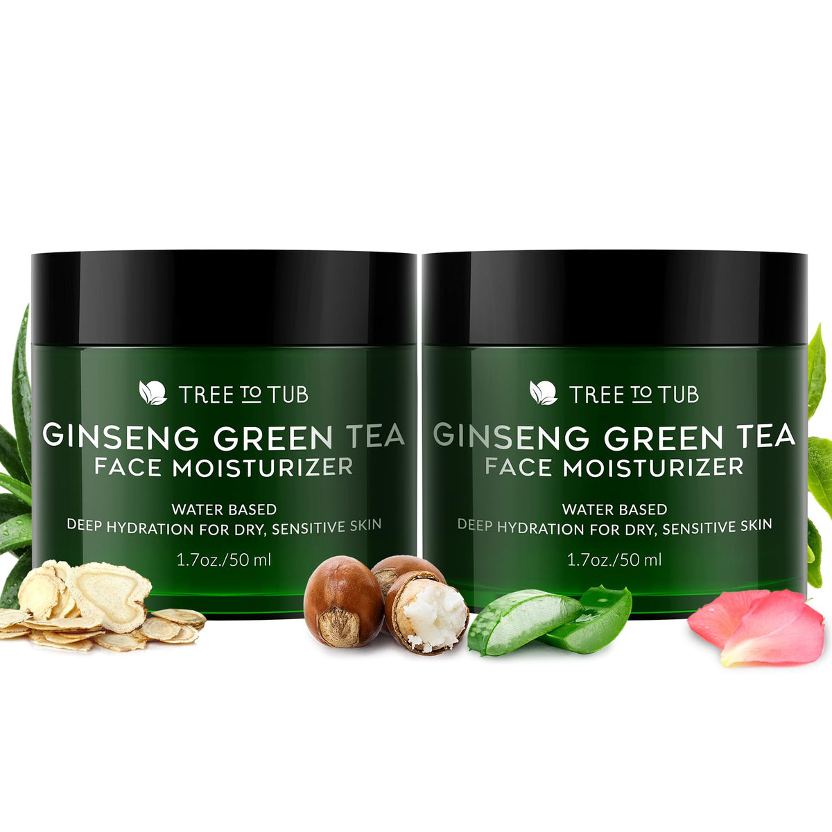 Tree To Tub Hydrating Face Moisturizer bottle on counter for daily hydration