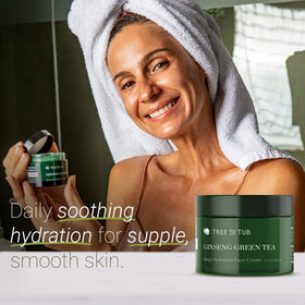 Tree To Tub Hydrating Face Moisturizer pump dispensing lightweight hydration