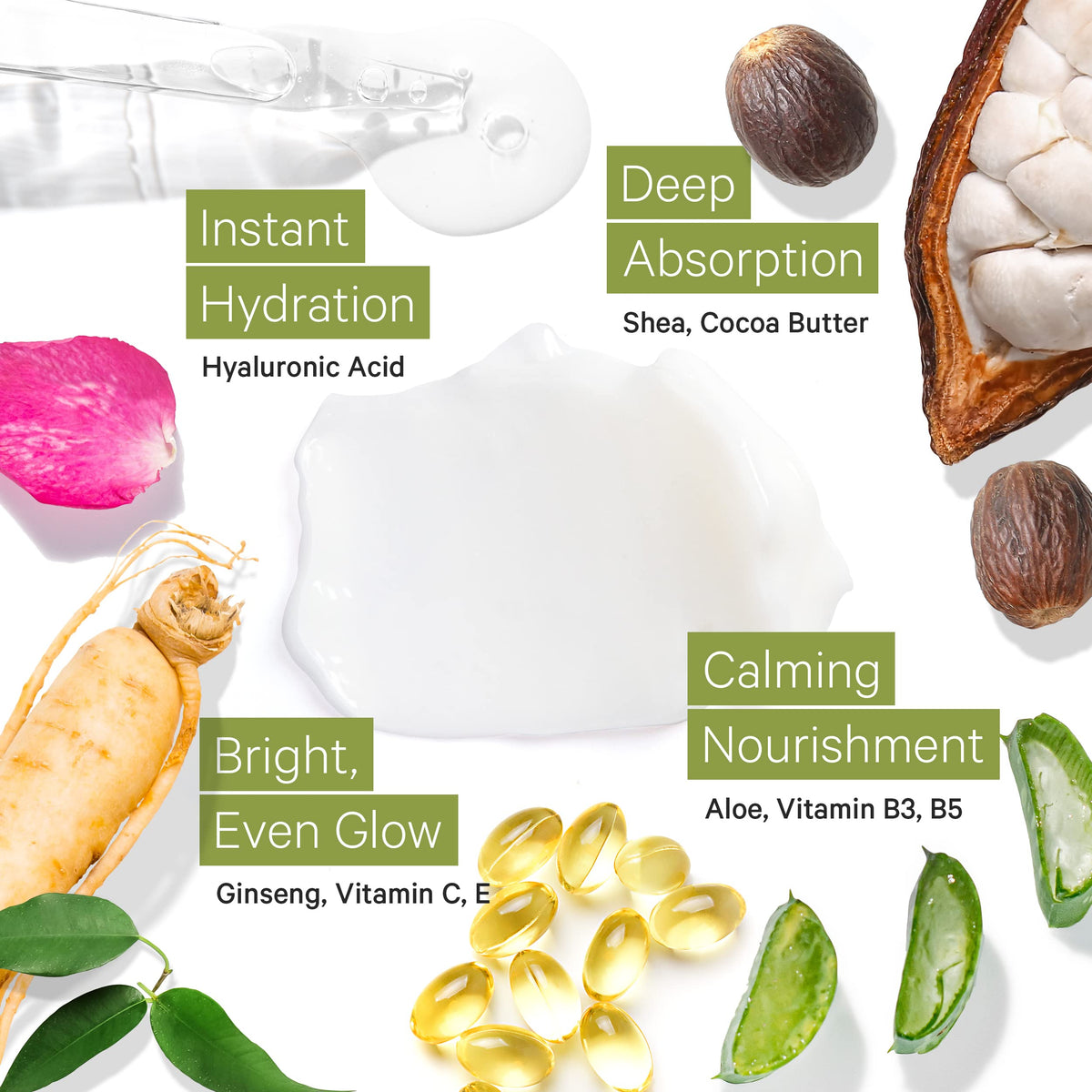 Tree To Tub Hydrating Face Moisturizer texture close-up shows light, non-greasy absorption