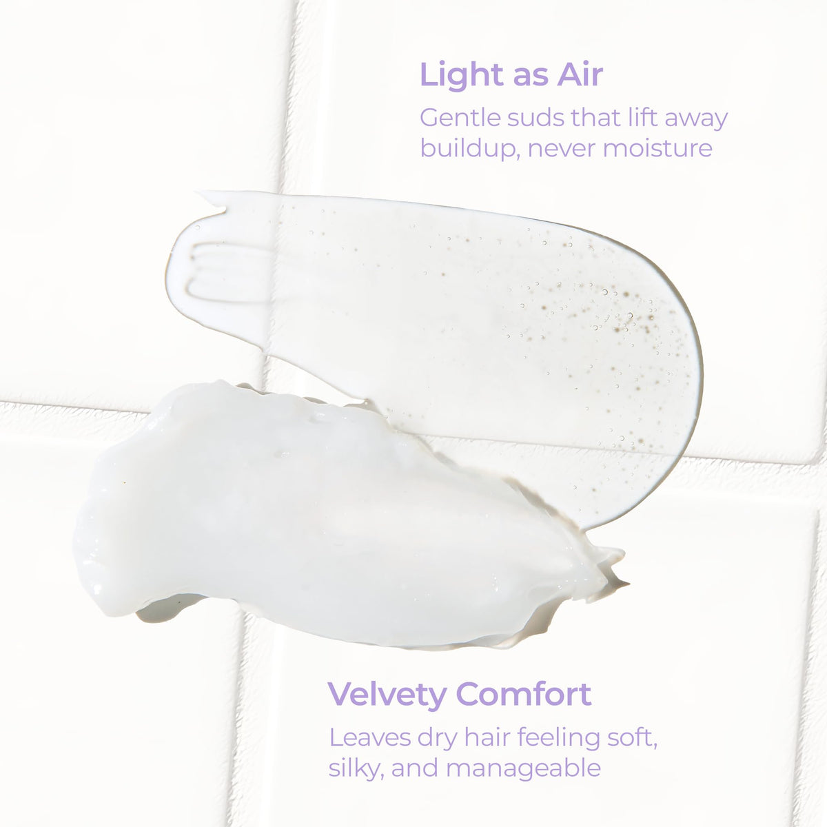 Tree To Tub Lavender routine in bathroom creates a soothing spa-like moment.