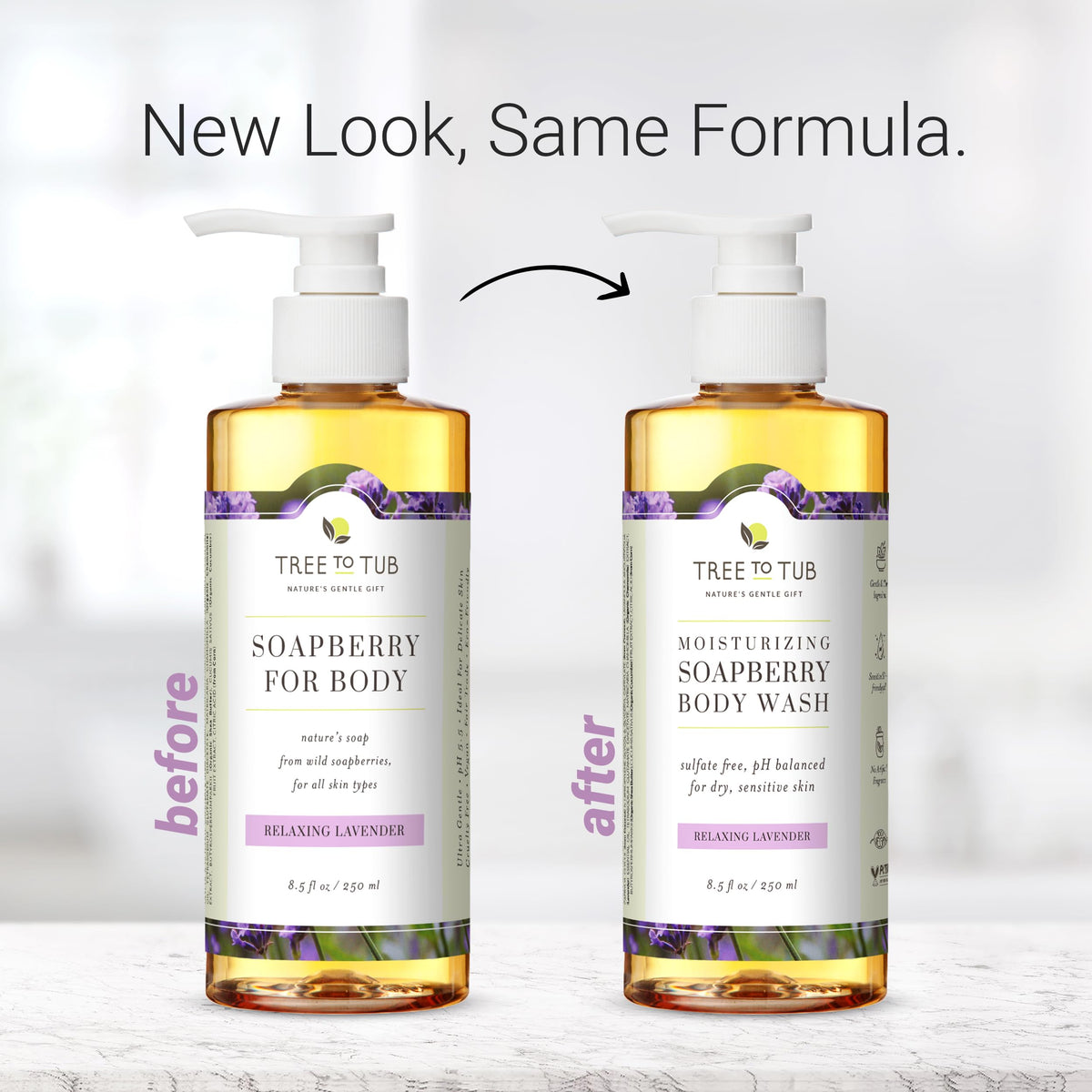 Creamy lather demonstrates gentle cleanse for sensitive skin.