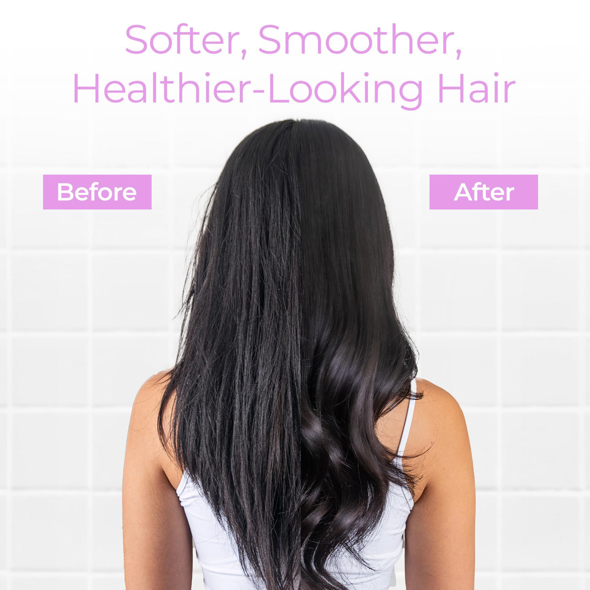 Tree To Tub Lavender Dry Hair Shampoo hair close-up showing healthy shine