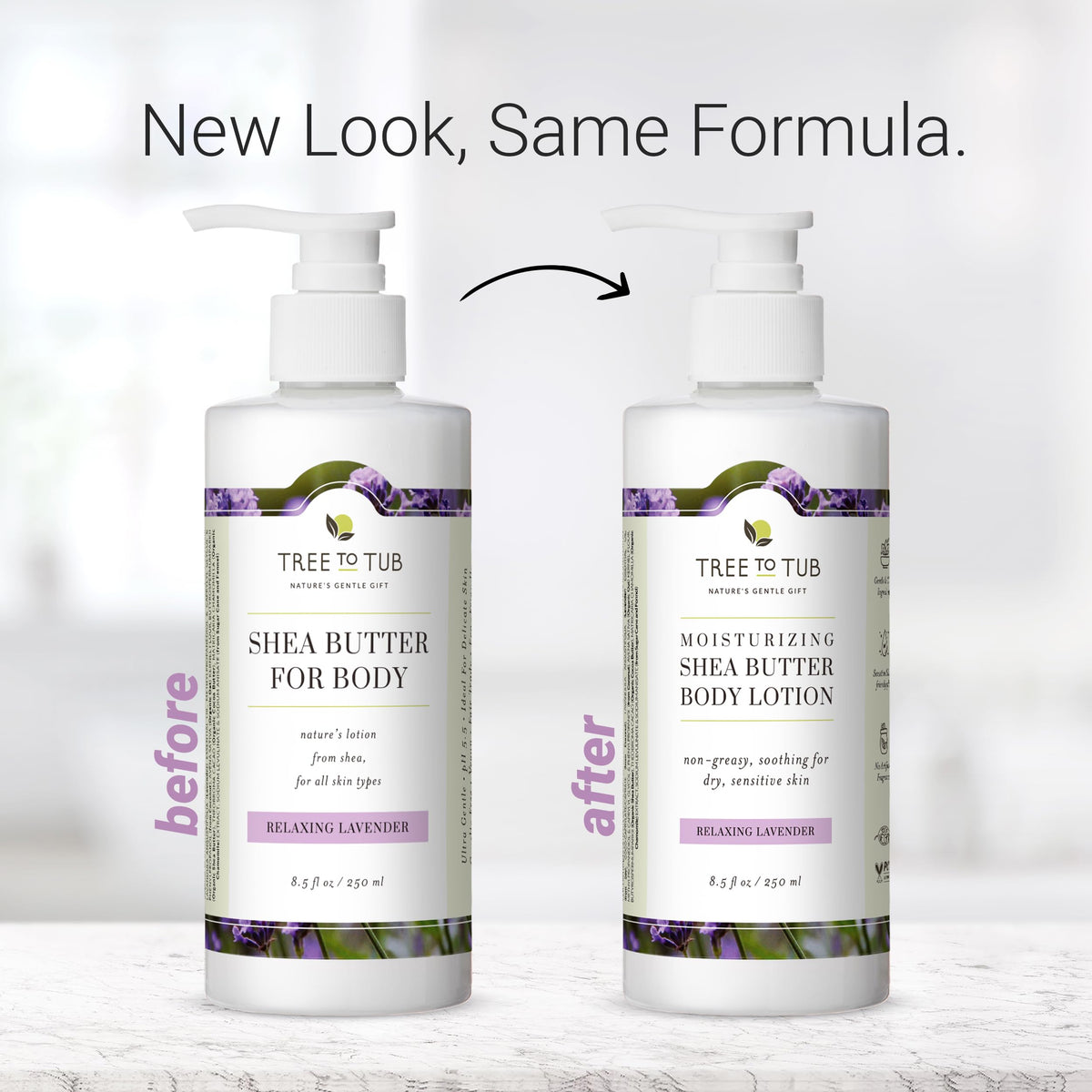 Texture of Tree To Tub Lavender Shea Butter Lotion on skin with smooth absorption