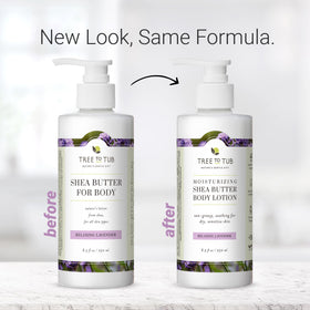 Texture of Tree To Tub Lavender Shea Butter Lotion on skin with smooth absorption