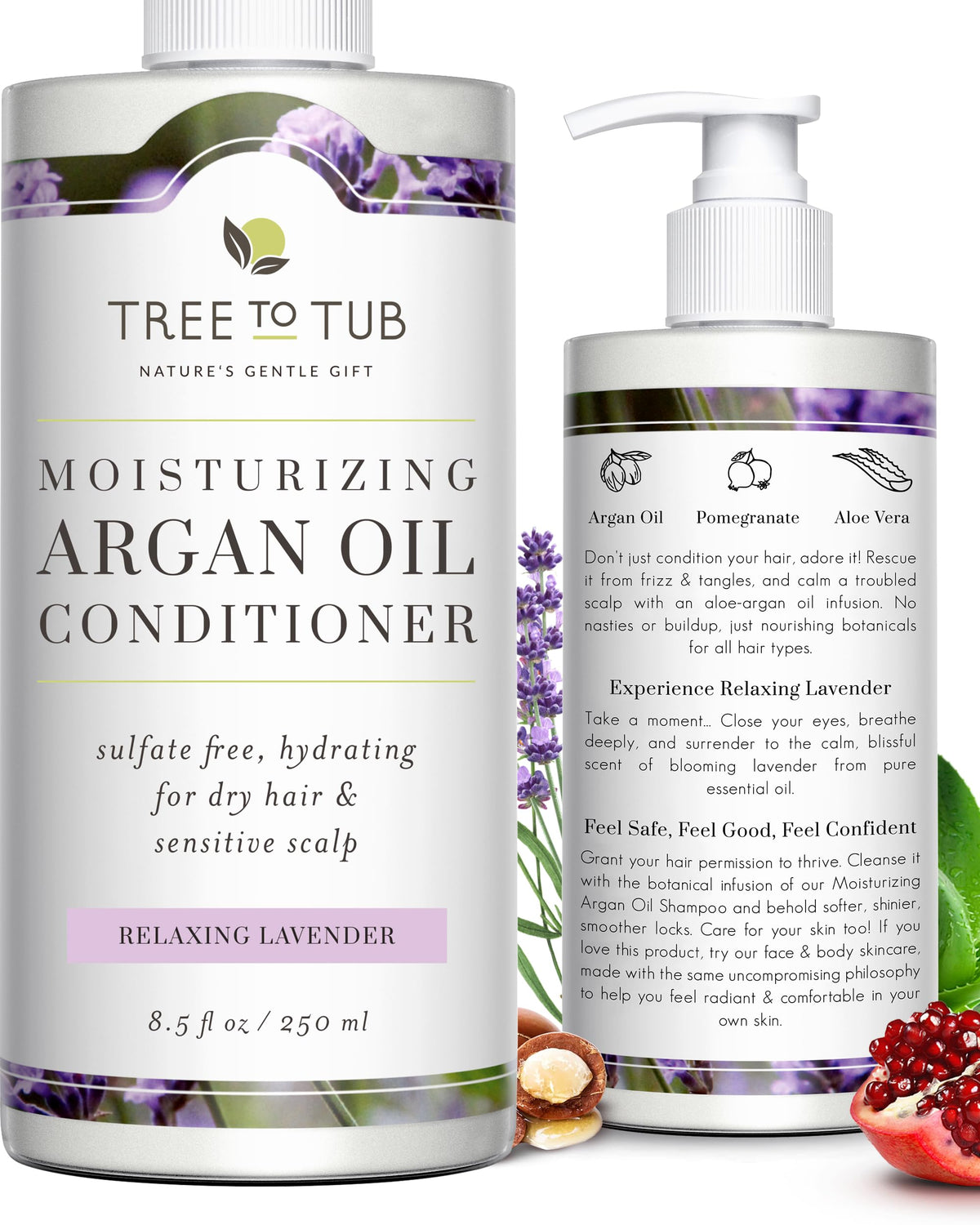 Tree To Tub Moisturizing Conditioner bottle showing hydration for dry hair